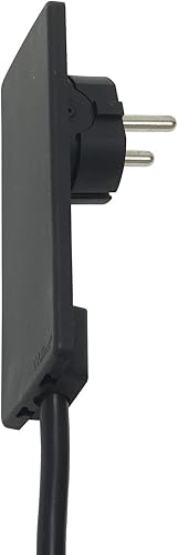 Schulte Elektrotechnik GmbH 1510 0000 0100 EVOline Plug Schutzkontakt-Stecker extraflach, schwarz - Cheap-Us