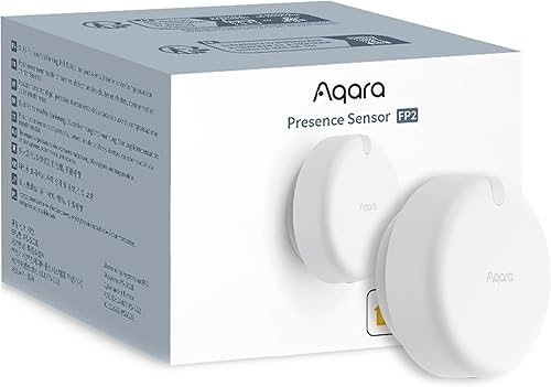 Aqara Anwesenheitssensor FP2, Kabelgebundener mmWave Radar Zonenpositionierung, Mehrpersonen- und Sturzerkennung, Funktioniert mit HomeKit, Alexa, Google Home, SmartThings und Home Assistant, PS-S02E - Cheap-Us