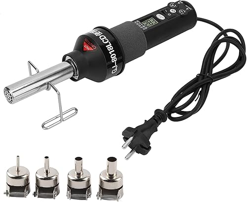 DEWIN Heißluftgebläse,Heißluftschweißgerät 220V 450W LCD Einstellbare Elektronische Wärme Heißluftpistole Entlöten Lötstation IC SMD BGA - Cheap-Us