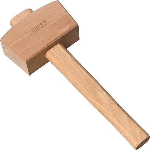 GREBSTK Holz Mallet Manuelle Eis Hammer Mallet Buche Solid Tischler Holzbearbeitung Mallet, 30cm - Cheap-Us