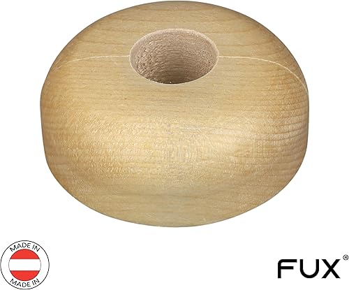 FUX 10 Stück Einzel Heizungsrohr Rosette, 15mm - 22mm, Echthözer, Rohrabdeckung, Abdeckrosetten, Heizung, Verkleidung, Heizkörper Rosetten, Holz, Parkett, Holzrosetten (15mm, Eiche) - Cheap-Us
