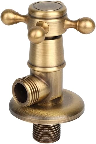 Vollkupfer-Dreieckventil, Badezimmer Messing Dreieck Ventil 1/2G WC Hardware Vintage Goldene Eckventil Europäische Hardware Universal Antike Eckventil für Badezimmer, Küche - Cheap-Us