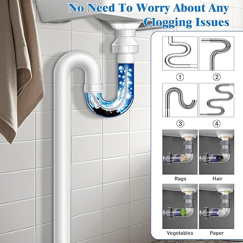 WUFANC Rohrreinigungsspirale Ø 6mm x 3m, Abflussreiniger Spirale, Spirale Abfluss Rohrreinigung für Hartnäckige Verstopfungen, Rohrreiniger Spirale für Toilette, Waschbecken und Badewannenabflüsse - Cheap-Us