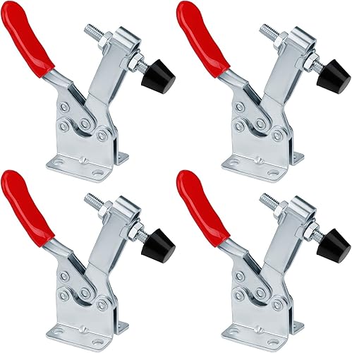 Kniehebelspanner Schnellspanner GH-201B Knebelklemme 90kg/198lbs Fassungsvermögen Vertikaler Handwerkzeuge Horizontal Toggle Clamp 4 Stück - Cheap-Us