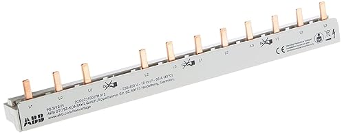 ABB 2CDL231002R1012 Dreiphasen-Sammelschiene 12 Mod, Querschnitt 10 mm², Weiß - Cheap-Us