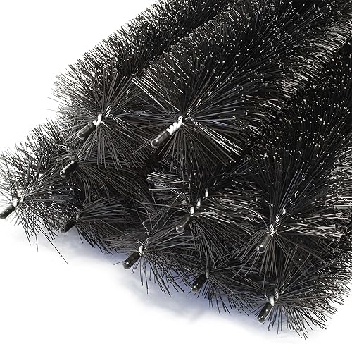 Wiltec 12 m Dachrinnenbürste 10x120 cm Ø 15 cm zum Laubschutz, Marderschutz, Vogelschutz, 10 Stück Dachrinnenraupe - Cheap-Us