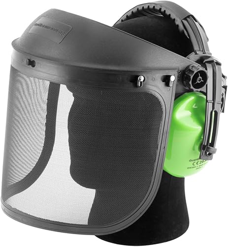 STAHLWERK Gesichts- und Gehörschutz-Kombination EN352 EN1731 Schutzvisier | Forsthelm | Schutzhelm | Augenschutz | Schutzmaske | Kopfschutz | PSA für Agrar-, Forst- und Baugewerbe - Cheap-Us