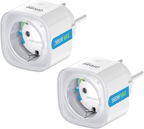 GHome Smart Steckdose mit USB 16A,2er Pack Alexa Steckdose misst den Stromverbrauch,WLAN Steckdose Funktionieren mit Alexa, Google Home,Wifi Smart Plug mit Fernsteuerung, Sprachsteuerung und Zeitplan - Cheap-Us