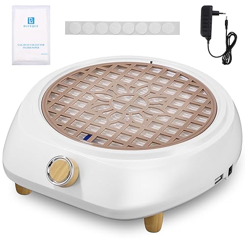 Yulado 100W Staubabsaugung Für Nägel, 5000rpm Nagelstaubsauger Weiß, Professionelle Haushalt und Staubabsaugung Nagelstudio Mit Filter, Werkzeuge und Zubehör - Cheap-Us