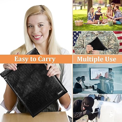 Hodufy 2 Stück Faraday Tasche,(16.9x15,13x10 Zoll) Faraday Bags for Laptop und GPS Signal Blocker Feuerfest und Wasserdicht,Keyless Go Schutz Autoschlüssel Tasche. - Cheap-Us