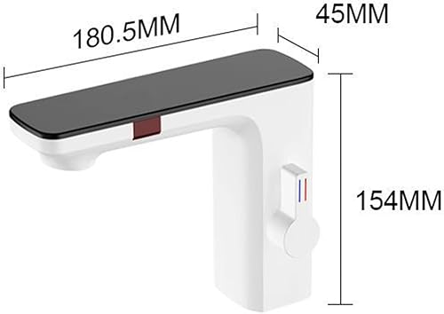 XJTNLB Waschtischarmatur Infrarot Sensor Infrarot Wasserhahn Bad, Automatischer Sensor Wasserhahn Bad Waschbecken Armaturen, Weiß - Cheap-Us