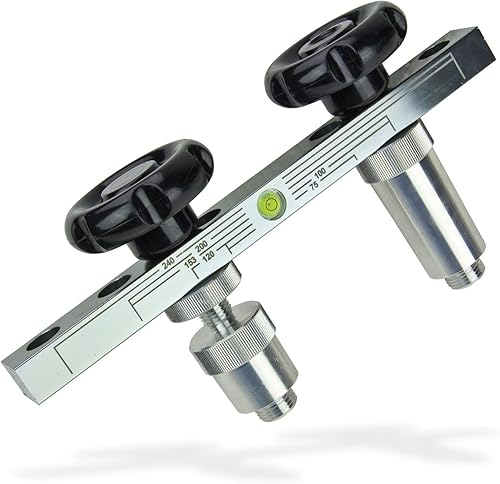 Haas Eckventil-Wasserwage aus Aluminium, Montagehilfe, Silber,schwarz - Cheap-Us