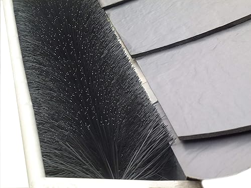 4 Meter Dachrinnenbürste; Ø 12 cm - aus deutscher (eigener) Produktion mit besonders dichtem Besatz, Laubschutz, Marderschutz, Taubenschutz - Cheap-Us