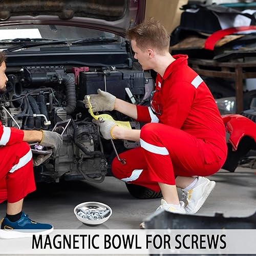 Magnetische Schale, Magnetschale, Teilehalter Edelstahlschale Teileschale Schraubschale, Tragbare, vielseitige Werkzeugschale mit Magnetteilen für Werkbänke, Reparaturstationen - Cheap-Us