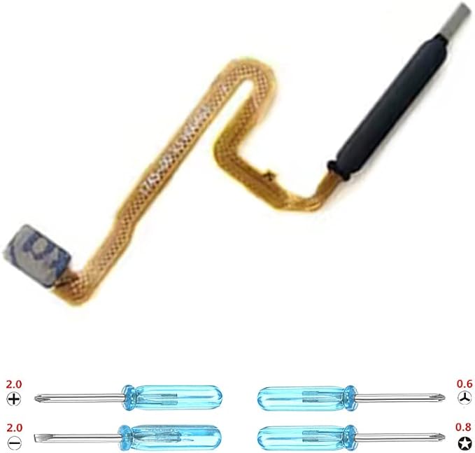 iYAiYO Fingerprint Sensor Flexible Kabel für Xiaomi Redmi Note 10 PRO M2101K6G, M2101K6R Fingerabdruckleser Flex Cable Fingerabdrucksensor Ersatz inkl. Schraubendreher-Schwarz - Cheap-Us