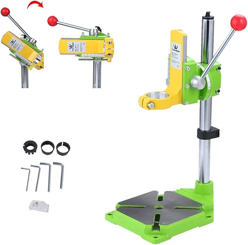 TOPWAY Bohrmaschinenständer Bohrständer, 38-43mm Kragendurchmesser Multifunktions Elektrobohrmaschine Werkbank Tischhalter für Industriewerkstatt, Max. Bohrtiefe 60mm 105413 - Cheap-Us