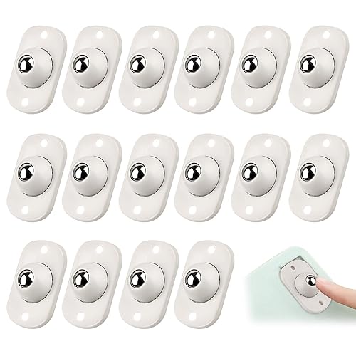 GWAWG 16 StüCk MöBelrollen Selbstklebend,Rollen für MöBel,für KleinmöBel,Schwere GegenstäNde,Tor,Bett,KüChe - Cheap-Us