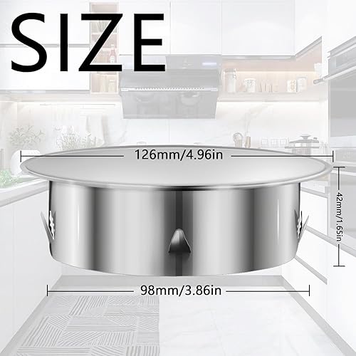 Ofenrohr Abdeckung 180mm Kaminlochdeckel Kaminrohr Abdeckung Schornsteinabdeckung Edelstahl Ofenrohrkapsel Wandfutterdeckel Ofenlochdeckel für Rohre Ø 175mm, Tiefe: ca. 54 mm - Cheap-Us