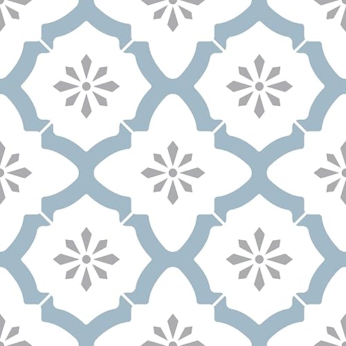 FloorPops FP2943 Alfama Peel & Stick Floor Tiles Bodenfliesen, Mehrfarbig, 12 x 12 inches - Cheap-Us