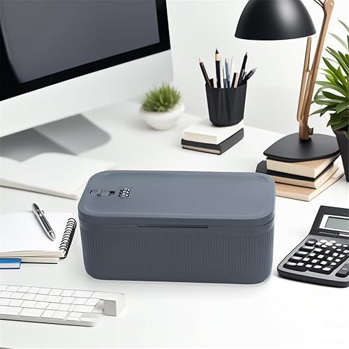 Abschließbare Aufbewahrungsbox, geruchsdichter Behälter für persönliche private Gegenstände, Schmuck, Medikamente, Snacks, verschließbare Handy-Smart-Geräte, kleine Schlossbox für Büro, Zuhause, - Cheap-Us