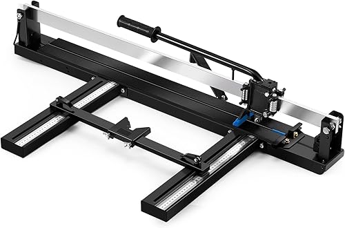 CGOLDENWALL 0-800mm Manueller Fliesenschneider, Ganzstahlrumpf, Legiertes Schneidrad, Präzise Laserpositionierung, mit Austauschbarem Messerrad, Geeignet für Keramik Porzellan Granit Kalkstein - Cheap-Us