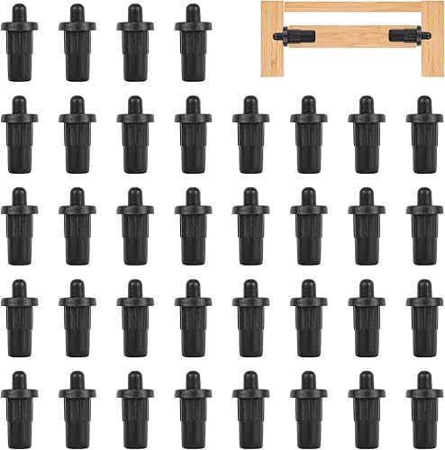 UFURMATE federbelastete Reparaturstifte, 36 Stück Kunststoffjalousien Reparaturstifte Schranktür Reparaturstifte Dämpferersatz Reparaturstifte Unterstützung, Durchmesser 6,9 mm / 0,27 Zoll (Schwarz) - Cheap-Us