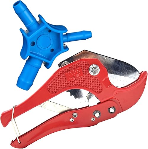 Premium Werkzeugset für Verbundrohr, Rohrschneider für PVC Kunststoff & Mehrschichtverbundrohr bis 42mm + Kalibrierer 16 20 26 mm (Blau) - Cheap-Us