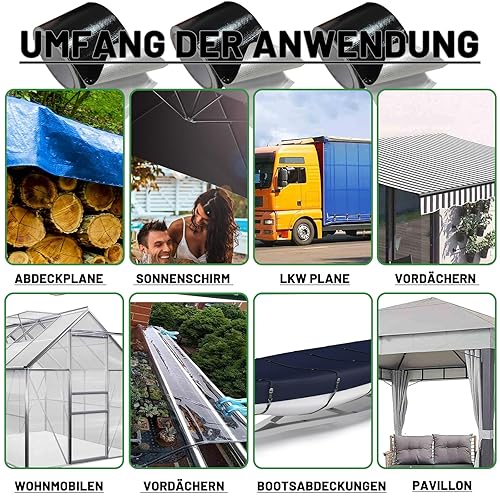 Zelt Reparaturset Schwarz - Kleber für lkw Plane Schutz Flicken für Abdeckplane & Sonnenschirm,Bootsplane,Zeltunterlage Planen,Reparaturband,Markisen Reparatur Klebeband (Schwarz, 5cm*10m) - Cheap-Us