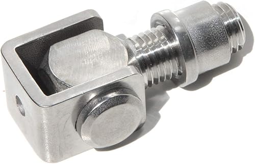 UHRIG einstellbares Kurz Torband M14 aus V2A Edelstahl, mit Einschweißmutter, für z.B. Gartentor, Zauntür uvm. - Cheap-Us