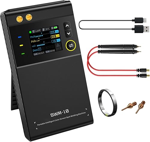 Jadeshay Punktschweißgerät für akkus, SWM-10 Spot Welder 18650 Tragbares Mini-Schweißgerät mit Nickelblech und Ersatznadeln für DIY Batterien - Cheap-Us