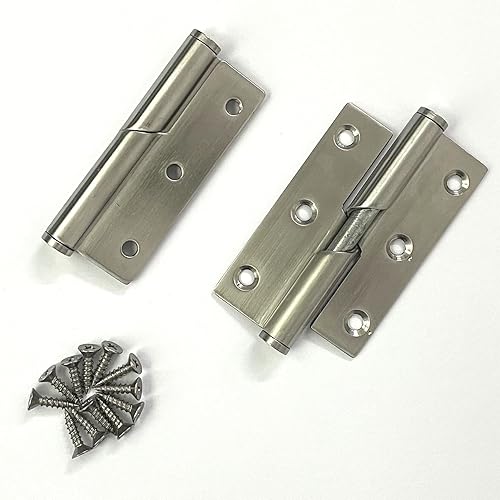 Türscharniere aus Edelstahl mit Hebefunktion, Rechts, 76 mm, 1 Paar 3'' - Cheap-Us