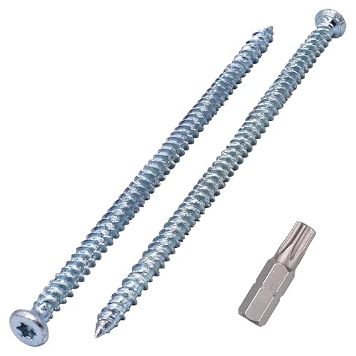 SKIR'CO (10 Stück) Betonschrauben, verzinkt 7,5 x 182 mm Senkkopf, Mauerwerk Schrauben, Rahmen Befestigungsschraube - Cheap-Us