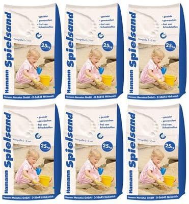 Hamann Spielsand Classic 150 kg Sack - Qualitäts Quarzsand - gesiebt - frei von Schadstoffen - gewaschen - Cheap-Us