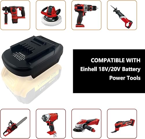 TPDL EIN18MT Adapter für für Einhell 18V Akku auf für Makita 18V Li-ion Elektrowerkzeug, Passend für Power X-Change Plus Akku zu BL1850 BL1840 BL1830 BL1820 BL1815N Akku(Keine Akku) - Cheap-Us