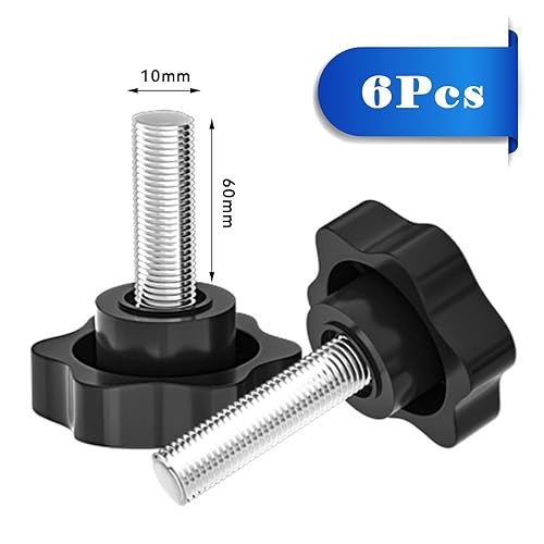 Zasjon 12 Stück Sterngriffschraube M8 x 40mm Sterngriff Schrauben Sternkopfschraube Klemmknopf Griff Rändelschraube, Sternschraube Klemmschraube für Werkzeugmaschinen Möbelgriff,Elektronische Geräte - Cheap-Us