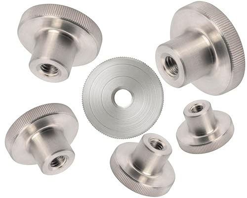 Rändelmutter M8 hohe Form 4 Stück Edelstahl V2A Gewindemutter gerändelte, geriffelte Seitenflächen Mutter Innengewinde Norm DIN 466 für metrische Schraubgewinde & Bolzen - Cheap-Us