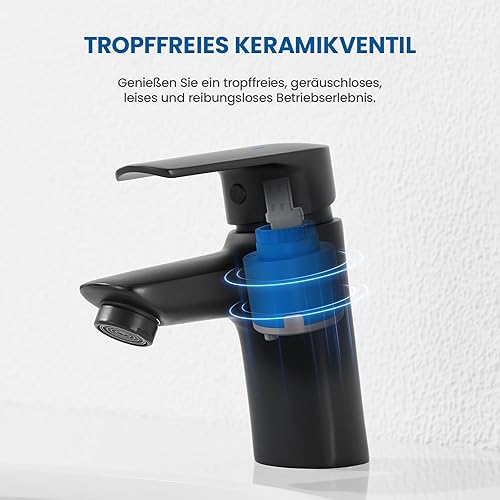 Auralum Wasserhahn Bad, Höhe 134 mm, Einhebel-badarmatur, universelle verchromte Mischbatterie, Waschtischarmatur für Bad, Gästetoiletten. - Cheap-Us