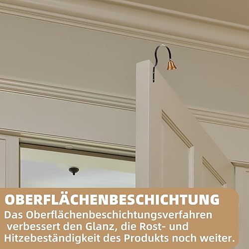 KOXXUD Ladenbesitzer Glocke, Retro Wandmontierte Metall Warnung Türglocke mit 1 Starke Schraubenaufkleber, Ladenglocke Türklingel für Heimtextilien Geschäfte Restaurants Bars Hotels (Schwarz) - Cheap-Us