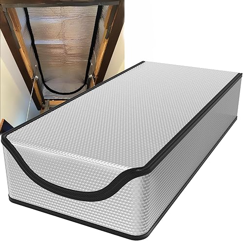 YOUEON Extra Dicke Dachtür Isolierung Abdeckung 64 x 138 x 28 cm, Doppelblase Dachboden Treppen Isolierung Abdeckung für Pull Down Treppe, Energiesparende Dachboden Zelt mit Reißverschluss Zugang - Cheap-Us