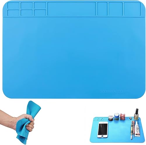 Hitzebeständige Lötmatte Silikon Lötmatte 500 ℃ Hitzebeständige Arbeitsmatte for Soldering Repair Tool Welding Electronic Repair Mat(30x20cm) - Cheap-Us