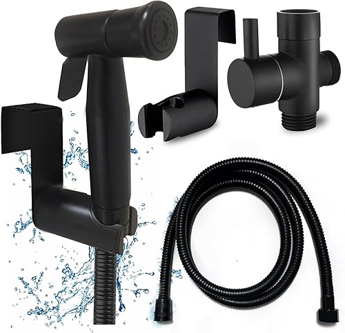 Yunlism Bidet Edelstahl Handbrause Set, Premium Bidet Handbrause, Bidet Sprayer für Dusche Badezimmer Hygiene Toilettenpapier Windelreinigung Tierbad Wand waschen, mit G1/2' Ventil - Cheap-Us