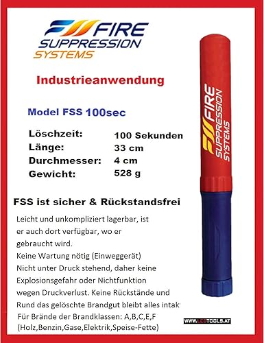 RADI-AKKU Feuerlöschstab mit 100sec Löschdauer Aerosol - Cheap-Us