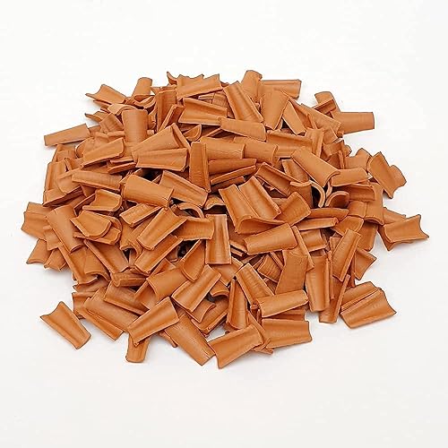Miniatur-Schindeln, gebogene arabische rote Ziegel, 15 mm (250 Stück) - Cheap-Us