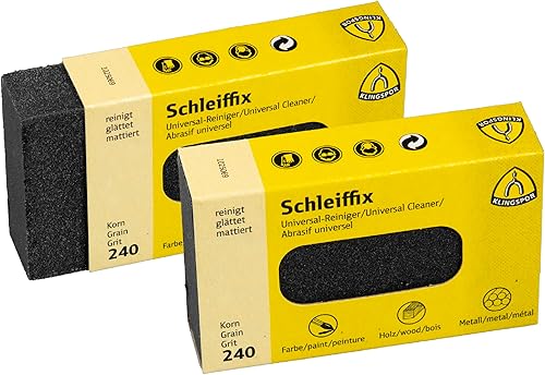 Klingspor SFK 655 Schleiffix Handklotz 80 x 50 x 20 mm Korn 240 - für Farbe/Lack, Glas/Stein, Holz, Kunststoff, Leder und Metall Universal - 13803 - Cheap-Us