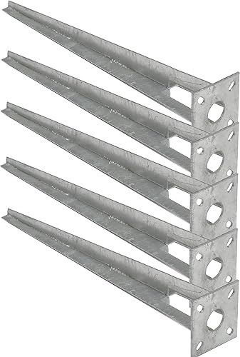 EXCOLO 5 Bodenhülse Einschlaghülse Ø 34 mm Pfostenträger 50 cm mit Kopfplatte als Pfostenträger für Maschendrahtzaun, Metallzaun oder für Streb Befestigung - Cheap-Us