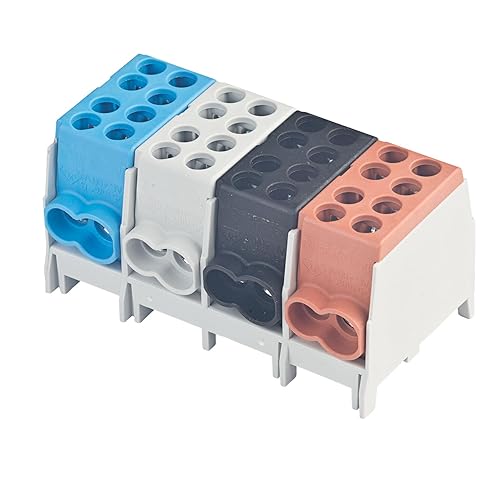 GRENDA-HAMMER Hauptleitungsklemme VDE 25/16qmm 4-polig für Hutschiene fingersicher zur Anwendung im Elektroverteiler und Zählerplatz - Cheap-Us