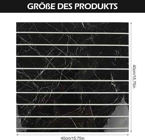3D Holzoptik Wandpaneele, Selbstklebende 3D Holzpaneel Rillen Paneele,10 Stück 40x40cm PVC Wandverkleidung, Wasserfest & Hitzebeständig Paneele Aufkleber für Wand Decken Küchenrückwand (Grau) - Cheap-Us