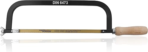Augusta-Heckenrose Metallsäge-Bogen nach DIN 6437 300mm I Stabile Eisensäge mit HSS-Sägeblatt mit Feinstverzahnung I Schnelles Sägen in allen Metallen - Cheap-Us