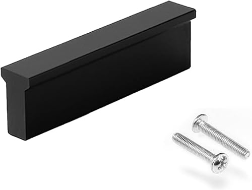 Drenky Möbelgriffe Schwarz,2 Stück Griffe für Küchenschränke Schrankgriffe Schwarz Griffe Möbel Aluminiumlegierung Küchengriffe 96mm Lochabstand mit Schraube für Küchenschränke, Schublade und Kommode - Cheap-Us