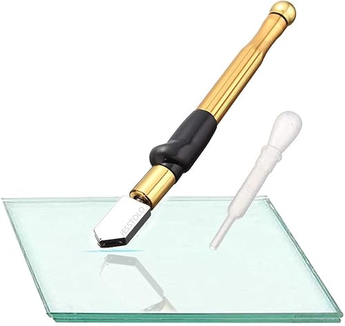 Professionelle Glasschneider, JESSTOLO Hartmetall Wolfram Legierung Ergonomischer Griff Design Gold Öl-Feed Cutter 2-19mm für dickes Glas Mosaik und Fliesen - Cheap-Us